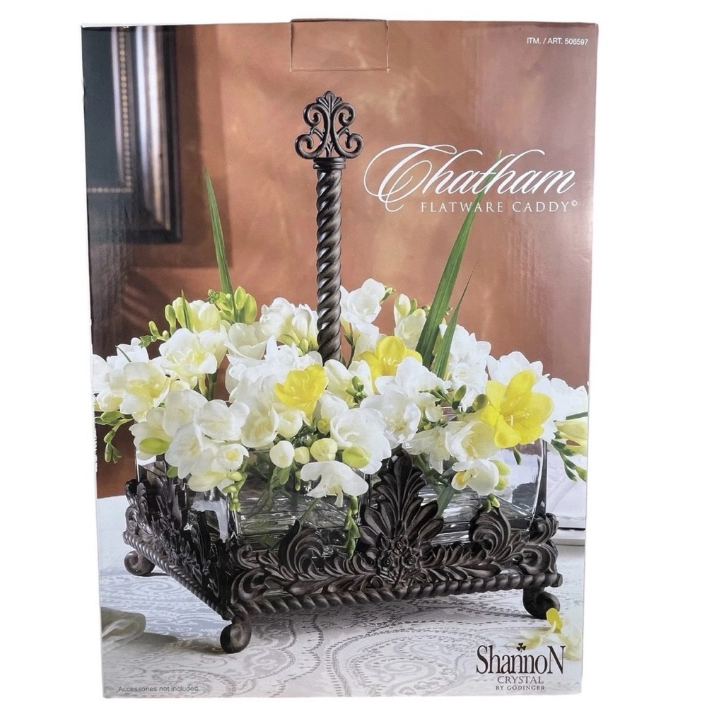 Shannon by Godinger Crystal Flatware Caddy - Picture 6 of 6